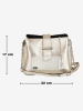 Anna Morellini Leren schoudertas "Ciosa" goudkleurig - (B)22 x (H)17 x (D)10 cm