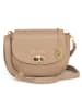 Anna Morellini Leder-Umhängetasche "Iseppa" in Beige - (B)24 x (H)21 x (T)9 cm