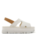 Camper Leren haksandalen wit