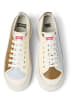 Camper Leder-Sneakers in Hellbraun/ Beige/ Hellblau