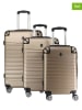 Canadian Peak 3tlg. Hardcase-Trolleyset "Shockeak" in Gold