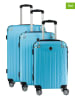 Canadian Peak 3tlg. Hardcase-Trolleyset "Softlesseak" in Hellblau