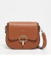 Victor & Hugo Paris Leren schoudertas "Silvia" lichtbruin - (B)23 x (H)18 x (D)7 cm