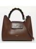 Victor & Hugo Paris Leren handtas "Ana" donkerbruin - (B)35 x (H)27 x (D)13,5 cm