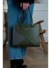 Victor & Hugo Paris Leder-Henkeltasche "Louane" in Khaki - (B)22 x (H)26 x (T)8 cm