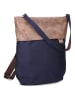 Zwei Torebka w kolorze granatowo-beżowym - 33 x 34 x 14 cm