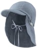 Sterntaler Pet met nekbescherming "Musselin" blauw
