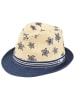 Sterntaler Strohoed "Schildkröte" beige/donkerblauw