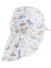 Sterntaler Pet met nekbescherming "Saurier" wit/blauw/beige