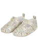 Sterntaler Ballerinas "Blumen" in Creme/ Grün/ Rot