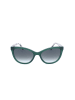 Love Moschino Damskie okulary przeciwsłoneczne w kolorze zielono-niebieskim