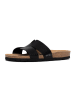 BAYTON Leren slippers "Djone" zwart