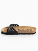 BAYTON Leren slippers "Athena" zwart