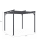 Inkazen Pergola ''Marina'' in Grau - (B)300 x (H)220 x (T)300 cm