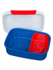 SCOOLI Brotzeitdose "Super Mario" in Blau/ Bunt - (B)18 x (H)6 x (T)13,5 cm