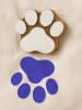 Samimi 2er-Set: Blockdruck-Stempeln ''Paw'' in Natur/ Weiß - (L)5 x (B)5 cm