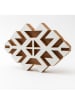 Samimi Blokstempel "Traditional" naturel/wit - (L)12 x (B)8 cm