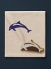 Samimi Stempel "Dolphin" w kolorze jasnobrązowo-białym - 10 x 5 cm