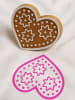 Samimi Blokstempel "Heart" naturel/wit - (L)9 x (B)10 cm