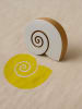 Samimi Stempel "Snail" w kolorze jasnobrązowo-białym - 10 x 8 cm