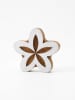 Samimi Stempel "Flower" w kolorze jasnobrązowo-białym - 9 x 9 cm