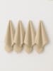 Samimi 4-delige set: theedoeken beige - (L)30 x (B)30 cm