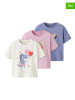 name it 3er-Set: Shirts in Rosa/ Blau/ Weiß