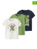name it 3-delige set: shirts "Karlton" groen/wit/donkerblauw