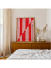 poster lab Gerahmter Kunstdruck "Red and pink lines"