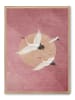 poster lab Druk artystyczny "Soaring cranes" w ramce