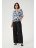 Kaffe Bluse in Hellblau/ Schwarz
