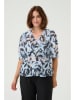 Kaffe Bluse in Hellblau/ Schwarz