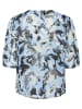 Kaffe Bluse in Hellblau/ Schwarz