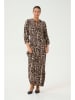 Kaffe Kleid in Beige/ Schwarz/ Braun