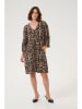 Kaffe Kleid in Beige/ Schwarz/ Braun