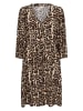 Kaffe Jurk beige/zwart/bruin