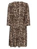 Kaffe Kleid in Beige/ Schwarz/ Braun
