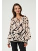 Kaffe Bluse in Beige/ Schwarz