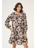 Kaffe Jurk beige/zwart