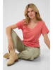 Cream Shirt koraalrood