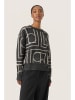 Soaked in Luxury Pullover in Anthrazit/ Creme