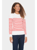 SAINT TROPEZ Trui wit/rood