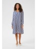 CULTURE Jurk blauw/wit