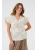CULTURE Blouse wit/blauw/geel