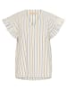 CULTURE Blouse wit/blauw/geel