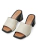 Tamaris Leder-Pantoletten in Creme