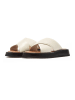 Tamaris Leder-Pantoletten in Creme