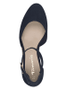 Tamaris Leder-Keilpumps in Dunkelblau