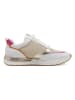 Tamaris Sneakers in Weiß/ Beige/ Gold
