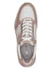 Tamaris Leder-Sneakers in Weiß/ Rosa